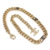 圖片 Chanel 展示品 雙C logo 黑琺瑯粗金鍊短項鍊(金)