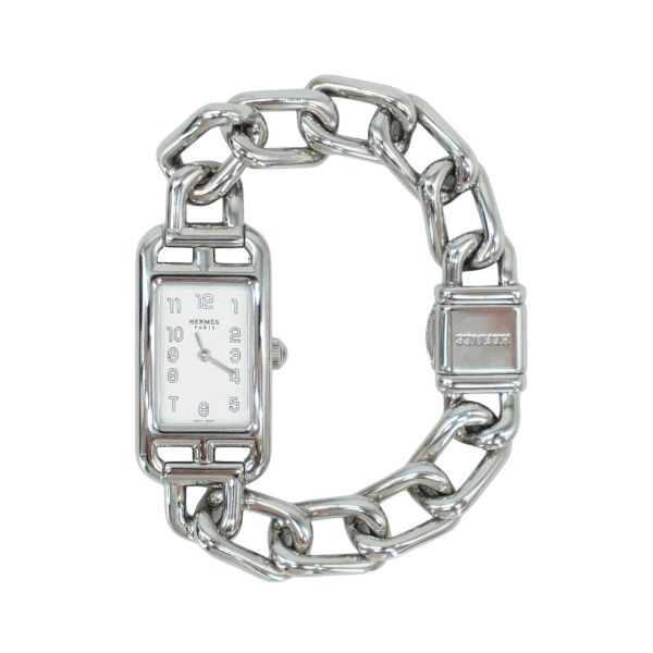 圖片 Hermes Nantucket 鎖鏈精鋼腕錶-29mm(銀)