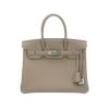 圖片 Hermes Birkin 牛皮銀扣手提柏金包-30cm(Etoupe大象灰)