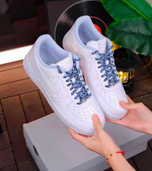 圖片 NIKE AIR FORCE 1 '07 LV8  白氫藍 冰藍 編織  登山繩  男鞋 休閒鞋IW1892-111