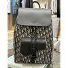 圖片 Dior 經典牛皮設計 搭配 黑色、卡其老花滿版logo設計 後背包