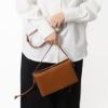 圖片 《我最便宜!全新正品》Celine 光滑羊皮TRIO FLAP 棕色三層設計肩背包 
