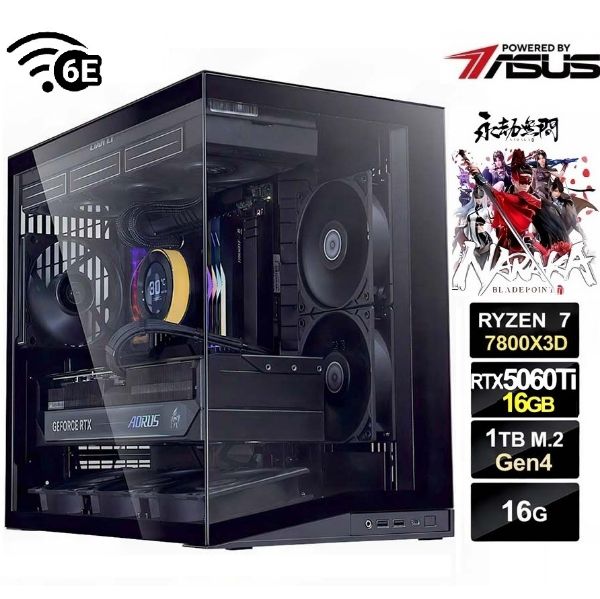 圖片 永劫無間】八核 R7 7800X3D 華碩 TUF WIFI 超頻雙扇 RTX5060TI 飇16G 金牌 電競 電腦 主機