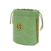 圖片 Gucci 展示品 GG Marmont 牛皮金鍊斜背迷你水桶包(575163-牛油果綠)