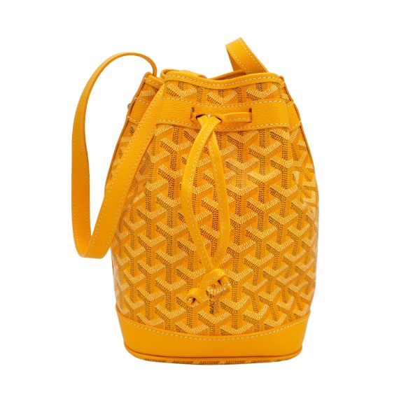 圖片 Goyard Petit Flot 印花帆布斜背水桶包(黃)         