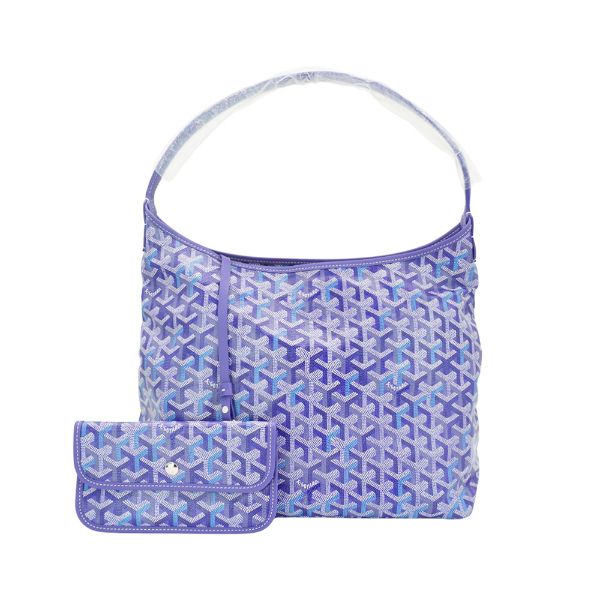 圖片 Goyard Hobo PM 印花帆布肩背托特包(藍/紫)