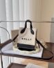 圖片 【BALLY】白黑帆布托特包 16CM