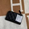 圖片 Chanel 黑鑽珍珠羊皮L拉零錢卡包