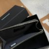 圖片 Chanel 黑鑽珍珠羊皮L拉零錢卡包