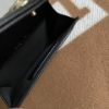 圖片 Chanel 黑金羊皮金屬logo信封卡包