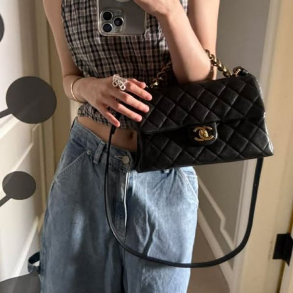 圖片 Chanel 黑金孟買手提斜背包