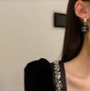 圖片 Chanel 黑色disco水鑽球球耳針