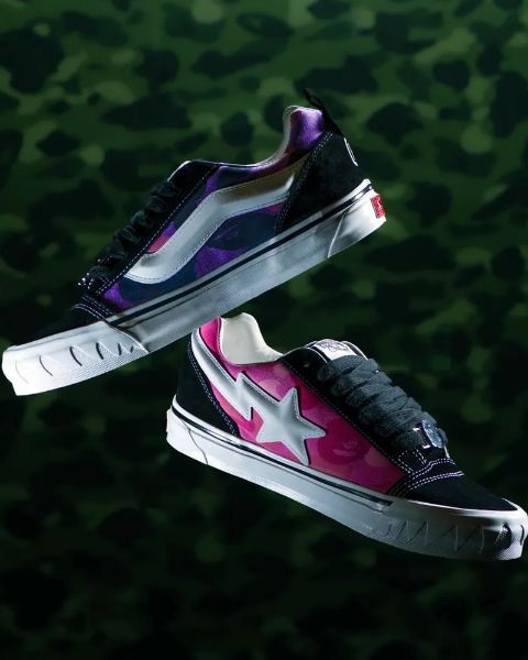  Bape x Vans Knu Skool "Camo Green"  VN000Z39W09