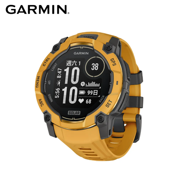 圖片 GARMININSTINCT 3 Solar 本我系列 太陽能GPS腕錶 50mm 日耀黃