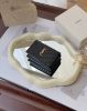 圖片 【YSL】MONOGRAM 魚子醬三折開釦迷你短夾 黑金