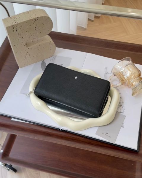 圖片 【MONTBLANC】12卡式拉鍊長夾 黑色