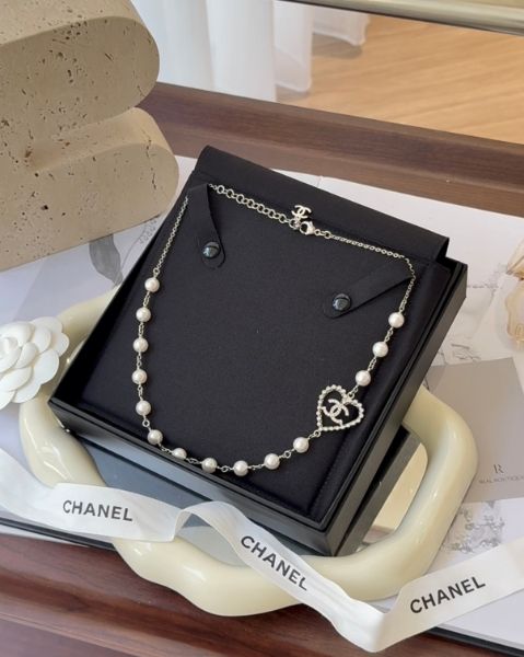 圖片 【CHANEL】愛心珍珠項鏈