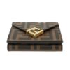 圖片 Fendi FF Diamonds Logo 浮雕牛皮金釦三折零錢短夾(8M0480-棕)