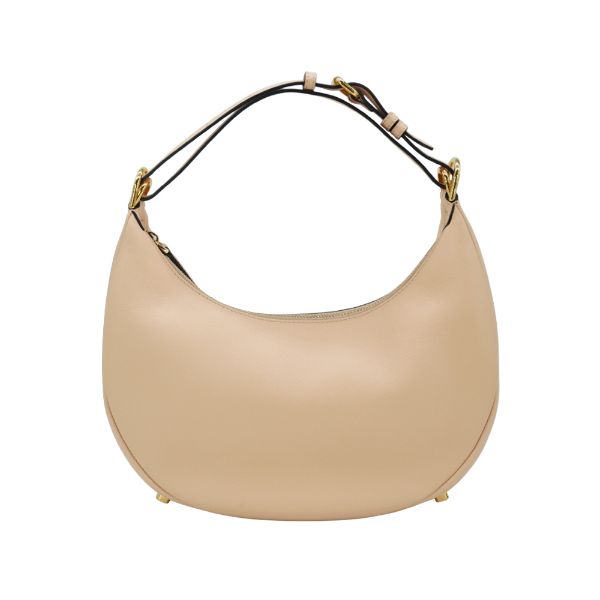 圖片 Fendi Graphy 復古金logo牛皮彎月二用包-小(8BR798-粉)