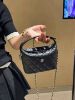 圖片 Chanel 香奈兒 CHANEL AP4484 黑色荔枝皮 斜背包手提包便當盒包 