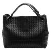圖片 Bottega Veneta 179320 V0016 雙肩帶編織肩背包 黑  