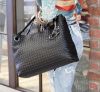 圖片 Bottega Veneta 179320 V0016 雙肩帶編織肩背包 黑  