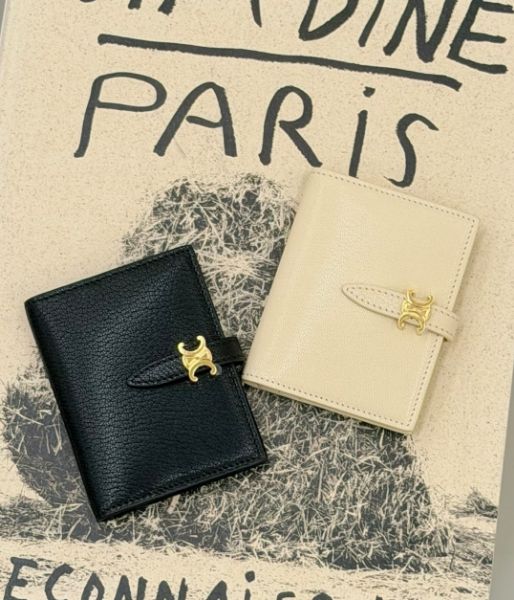 圖片 《我最便宜!全新正品》CELINE 凱旋門 山羊皮雙折卡包 黑色