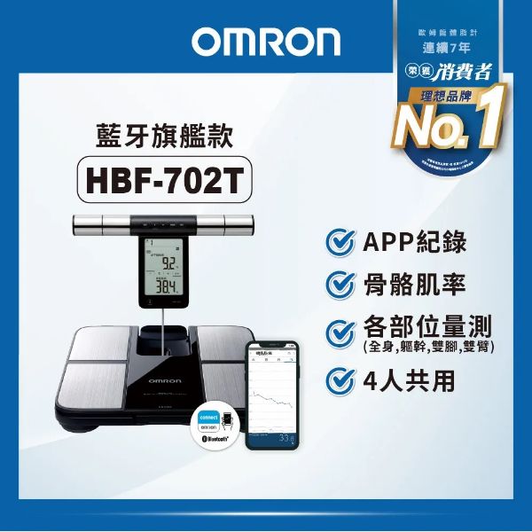 圖片 OMRON 歐姆龍HBF-702T 藍芽 體脂計 體重計