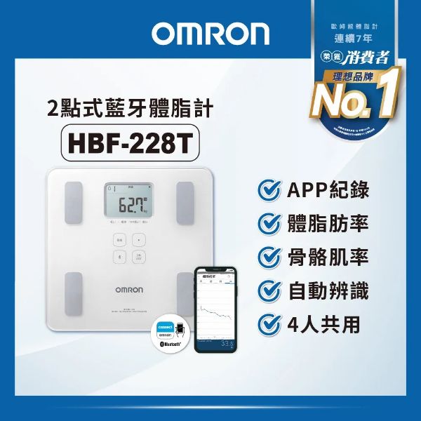 圖片 OMRON 歐姆龍HBF-228T 藍牙體重計 體脂計