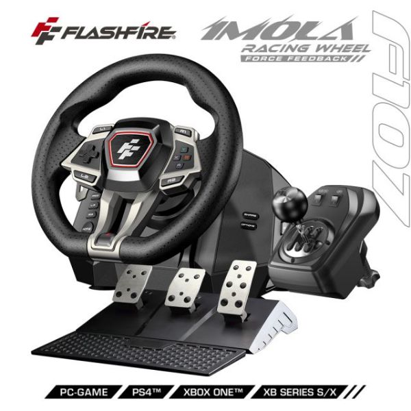 圖片 FlashFireImola 莫拉車神力回饋方向盤(力回饋 PC Steam 地平線5 PS4 XBOX GTA)