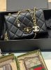 圖片 Chanel 香奈兒 24A AS4973 CF 調節鏈 肩背包 黑金 12*18.5*8 cm