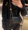 圖片 Chanel 香奈兒 24A AS4973 CF 調節鏈 肩背包 黑金 12*18.5*8 cm