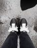 圖片 Onitsuka Tiger Runspark 鬼塚虎 波點系列 黑白 緞帶 女鞋 1183C713-001/預購