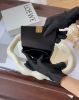 圖片 【LOEWE】ANAGRAM 鵝卵石掀蓋卡包 黑金