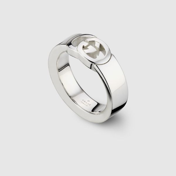 圖片 GUCCI INTERLOCKING 雙G素面拋光戒指 925銀 飾品 古馳