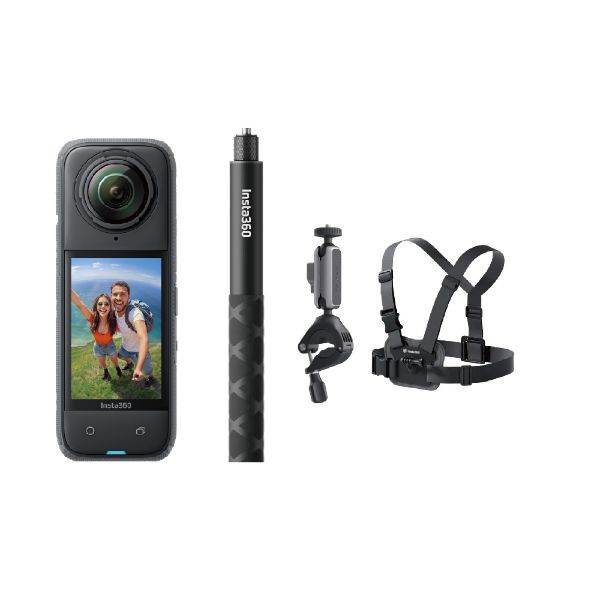 Insta360 X4 觸控大螢幕8K全景運動相機-自行車套組 公司貨