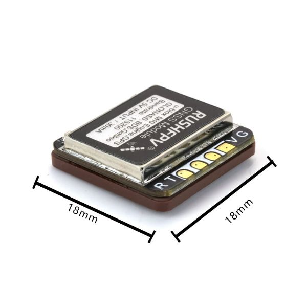 RUSHFPV GNSS MINI導航單元 GPS雙協議FPV穿越機固定翼返航救援