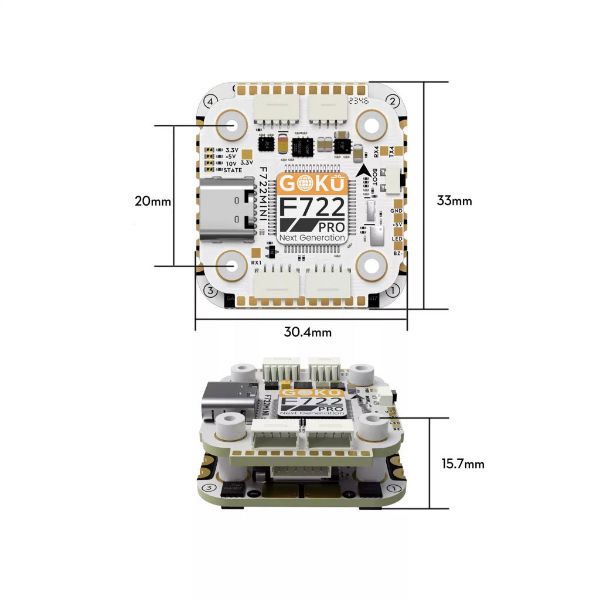 Flywoo 新款 象牙白 悟空 GOKU F722 V2 穿越機 飛塔