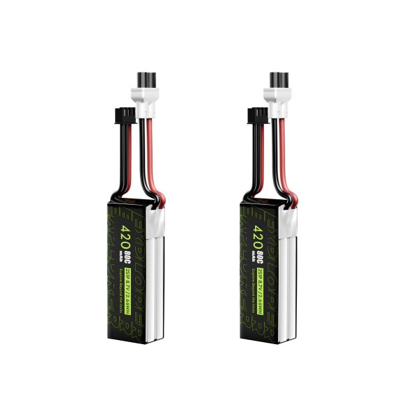 【Flywoo】Explorer 420mAh 2S LiHV 80C 電池 2 顆｜XT30UP
