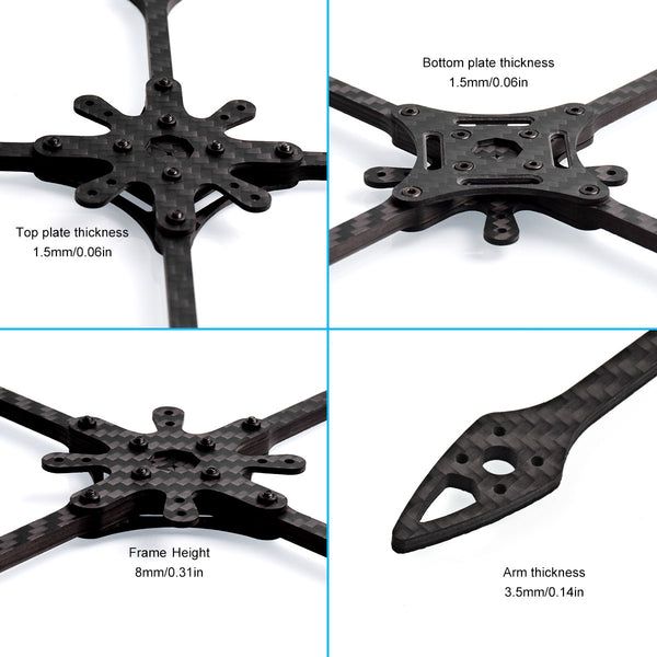【BETAFPV百達】X-Knight Carbon Fiber 5'' Frame V2 Kit 幾架