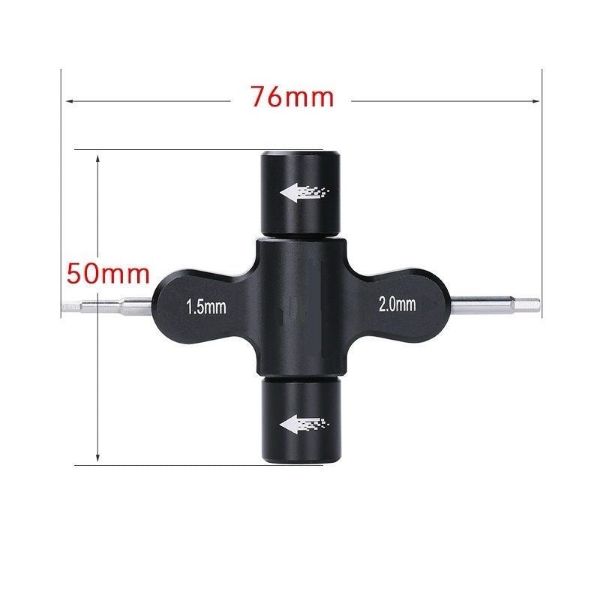 模型工具M3/M5四方扳手 帶軸承快拆套筒 外場維修內六角1.5 2.0