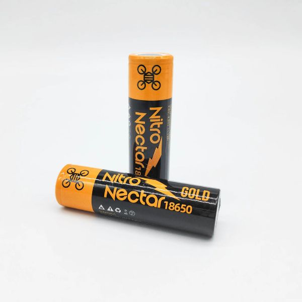 NewBeeDrone Nitro Nectar Gold 3000mAh 1S 無極片 18650 鋰電池 – 2入組