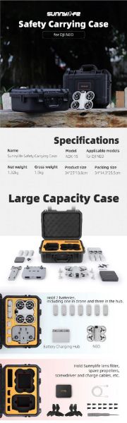SunnylifeDJI NEO 硬殼防水安全箱