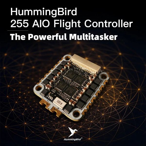 Hummingbird 255 AIO 穿越機高性能飛控  AT32F435 50A AM32 電調  支援 3-6S 電池