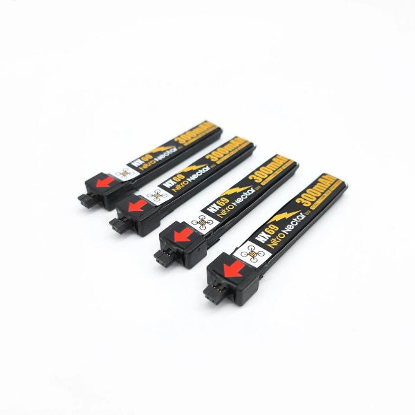 【NewBeeDrone】Nitro Nectar NX69 300mAh 1S 80C LiHV 電池 4 顆