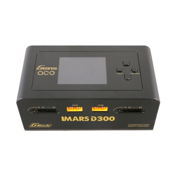 Gens ACE 格氏 iMARS D300 PLUS G-Tech 智能型平衡雙通道鋰電池充電器 1-6S 16A (黑)