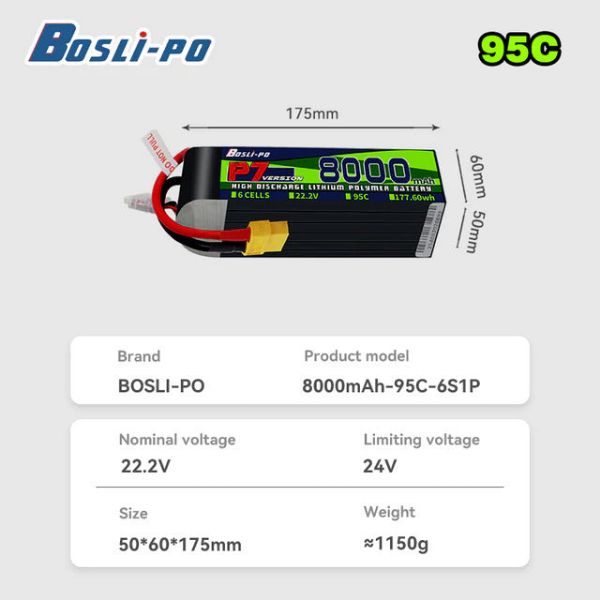 【BosLi-po博氏】P7/ 6S 8000mAh 95C
