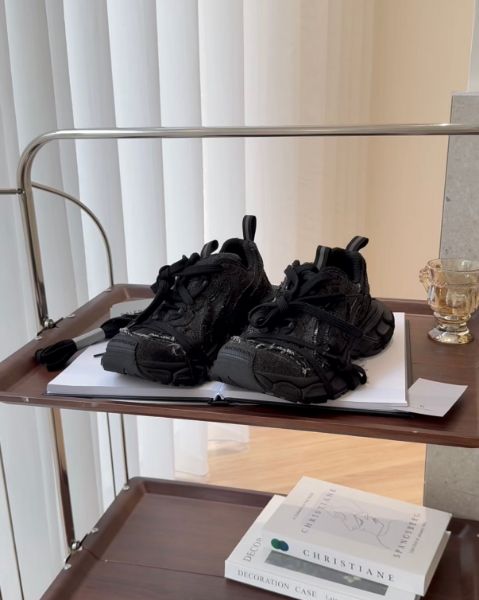 圖片 【BALENCIAGA】3XL牛仔厚底老爹鞋 黑色