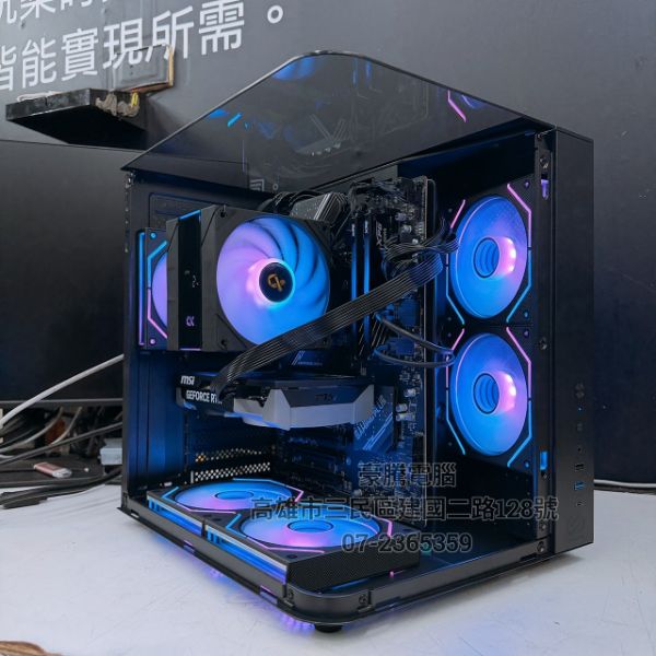 圖片 暮嶼4號 INTEL I5-14400F 獨顯 RTX5060TI 8G 電競主機 曲面海景房 特戰、三角洲