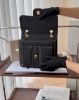 圖片 【CHANEL】牛仔郵差雙肩包 黑色